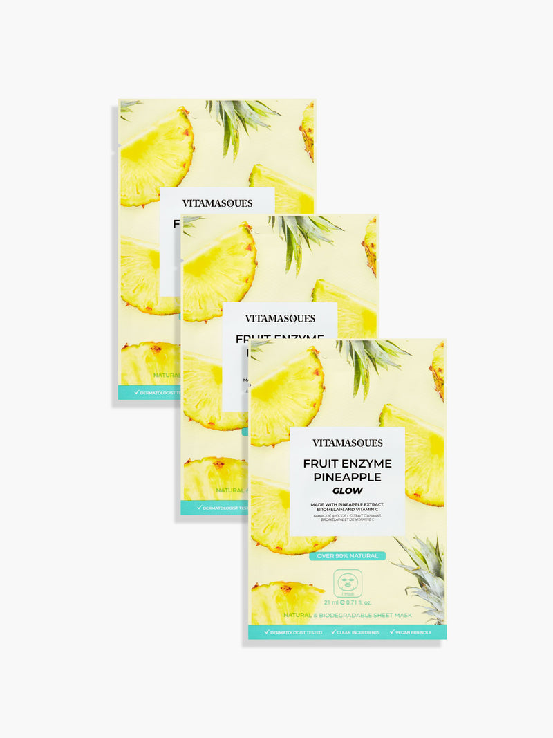 Fruit Enzyme Pineapple Glow Face Sheet Mask