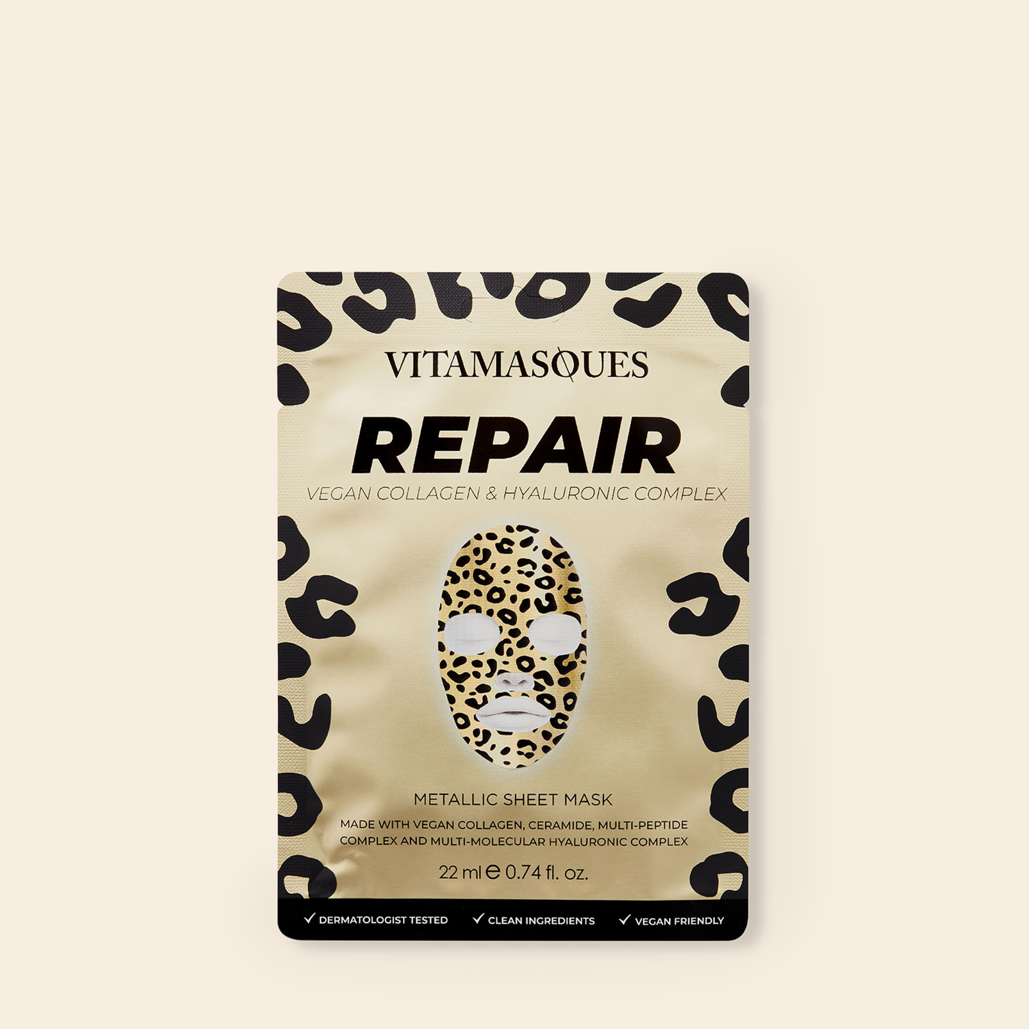 Repair Vegan Collagen & Gold Metallic Face Sheet Mask