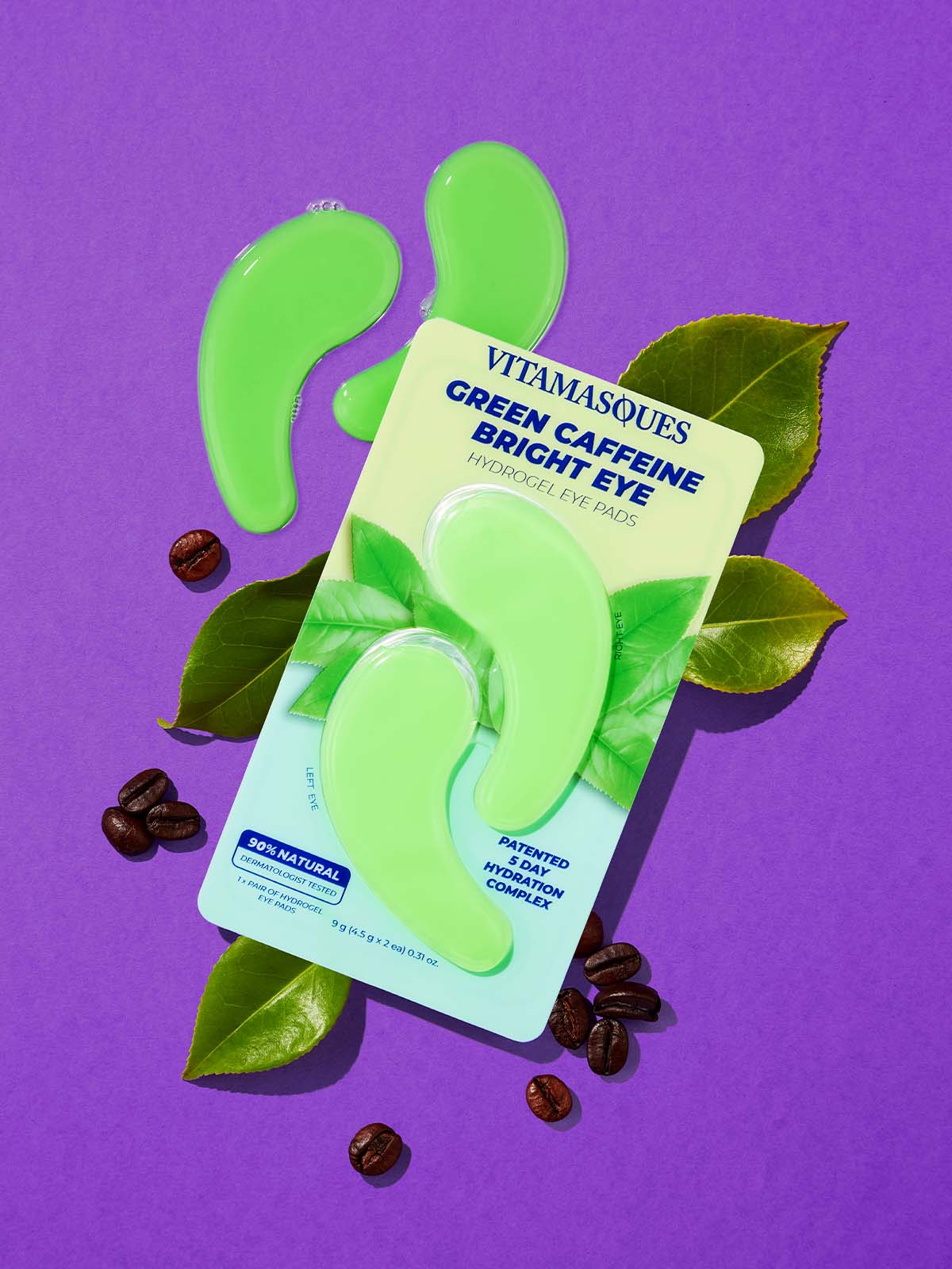 Bright Eye Green Caffeine Eye Pads