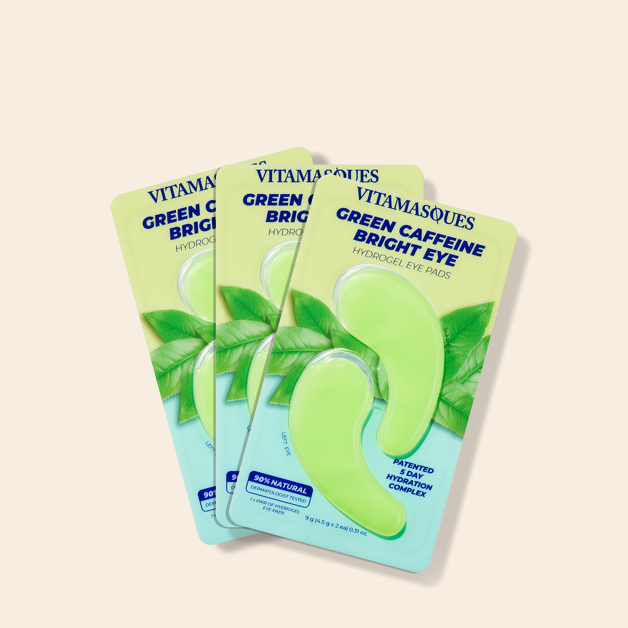 Bright Eye Green Caffeine Eye Pads