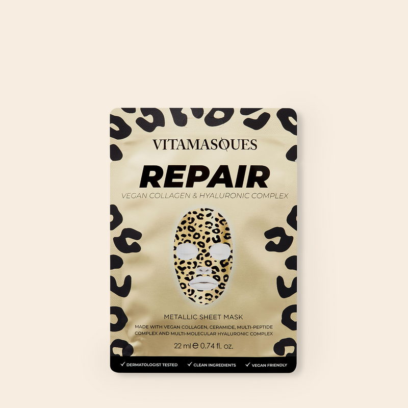 Repair Vegan Collagen & Gold Metallic Face Sheet Mask