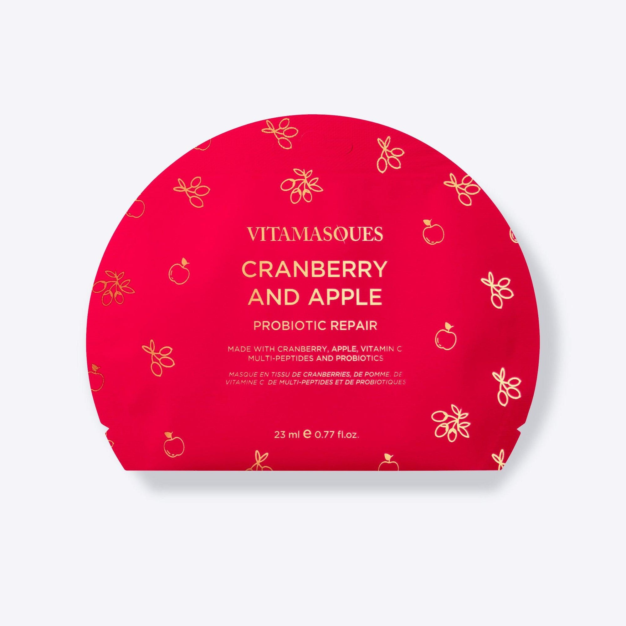 Cranberry & Apple Face Sheet Mask (Limited Edition) - Vitamasques