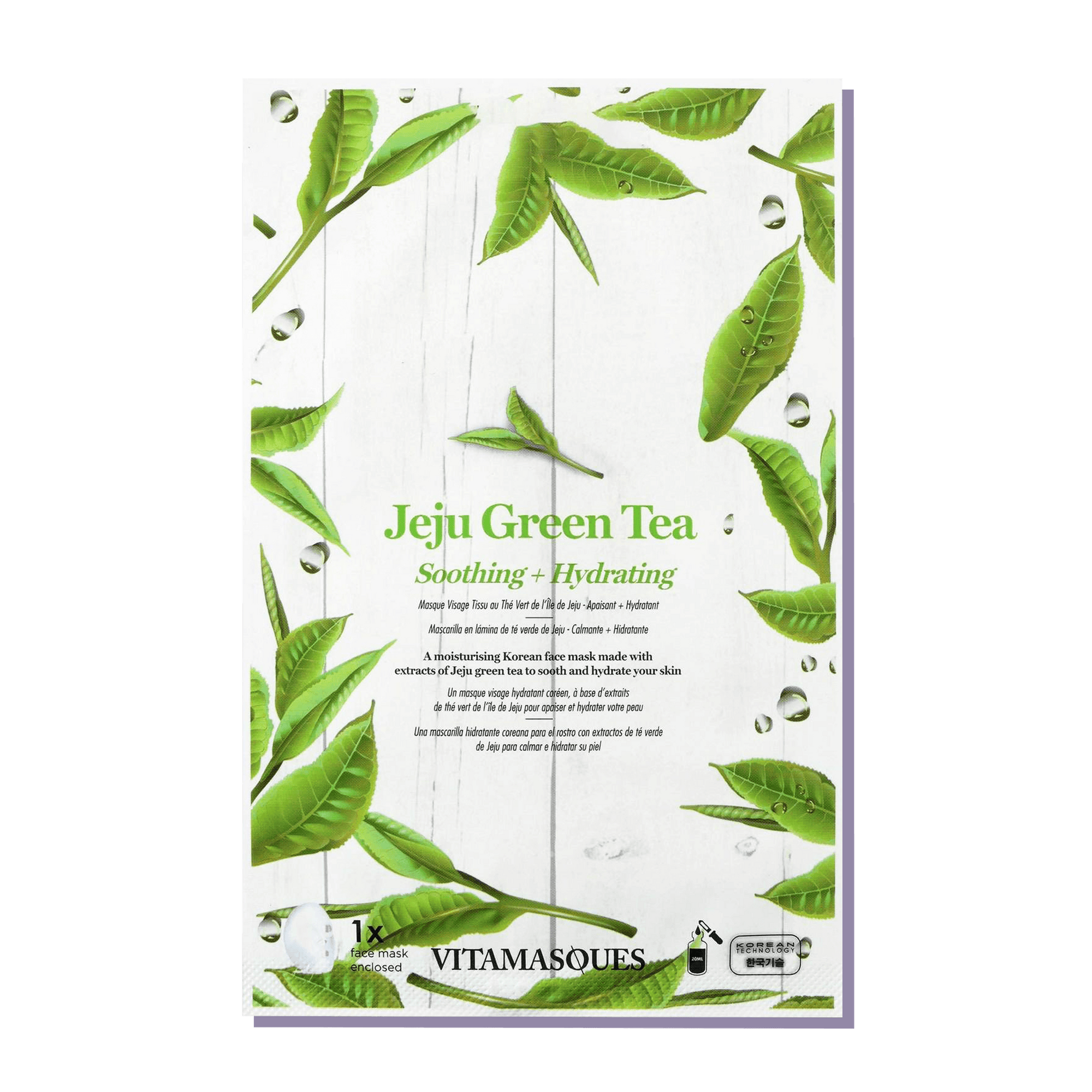 Jeju Green Tea Sheet Face Mask - Vitamasques
