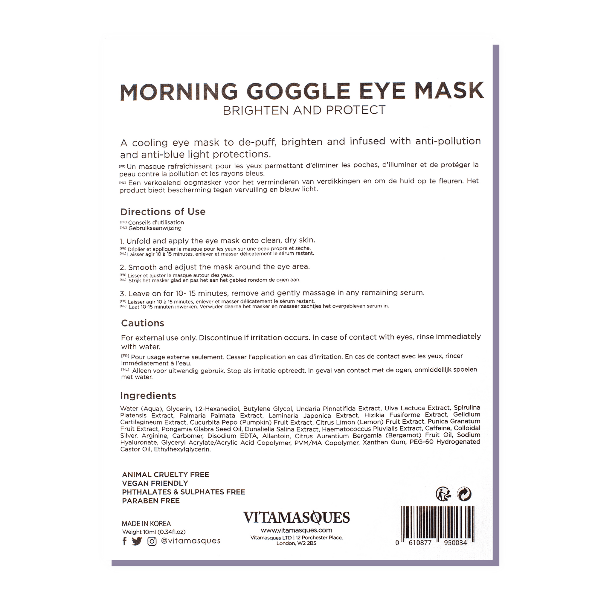 Morning Goggle Eye Mask - Vitamasques